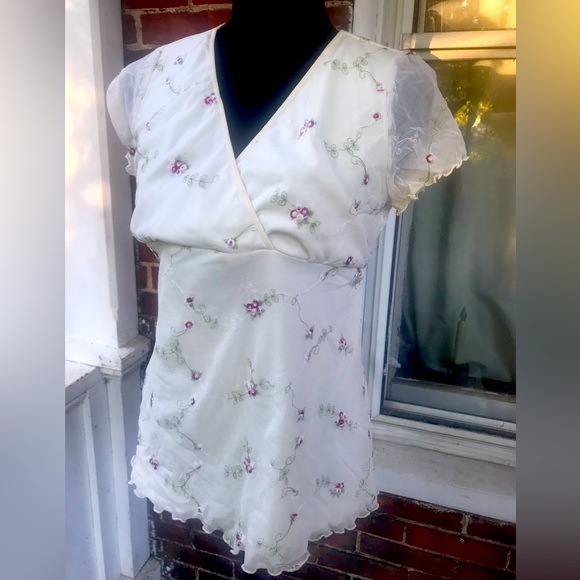 VGUC motherhood maternity blouse with embroidery💋 - Picture 1 of 4